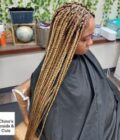 Medium box braids Waist length